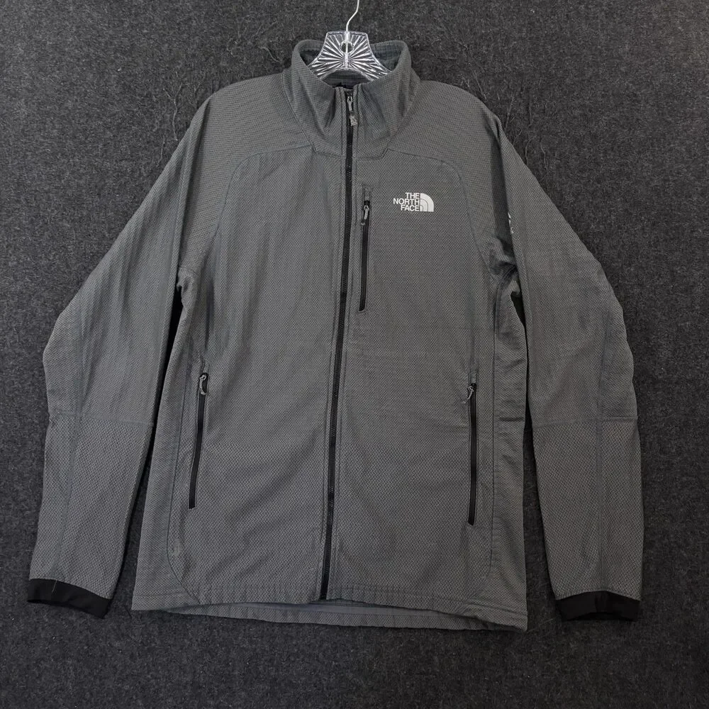The North Face Summit Series Jacket Men's Large Gray Full Zip Polartec Softshell